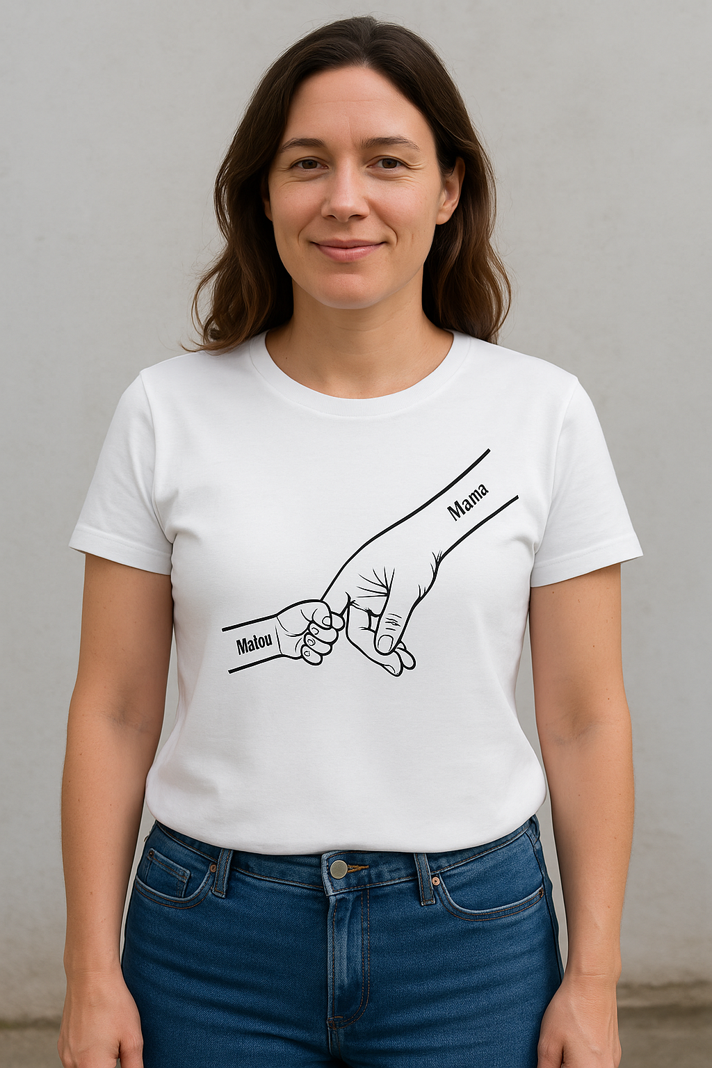 Mama T-Shirt Nimm meine Hand -Personalisierbar