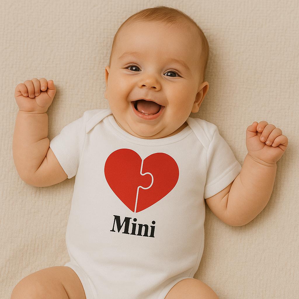 Baby Body mit Familienpuzzle - Personalisierbar