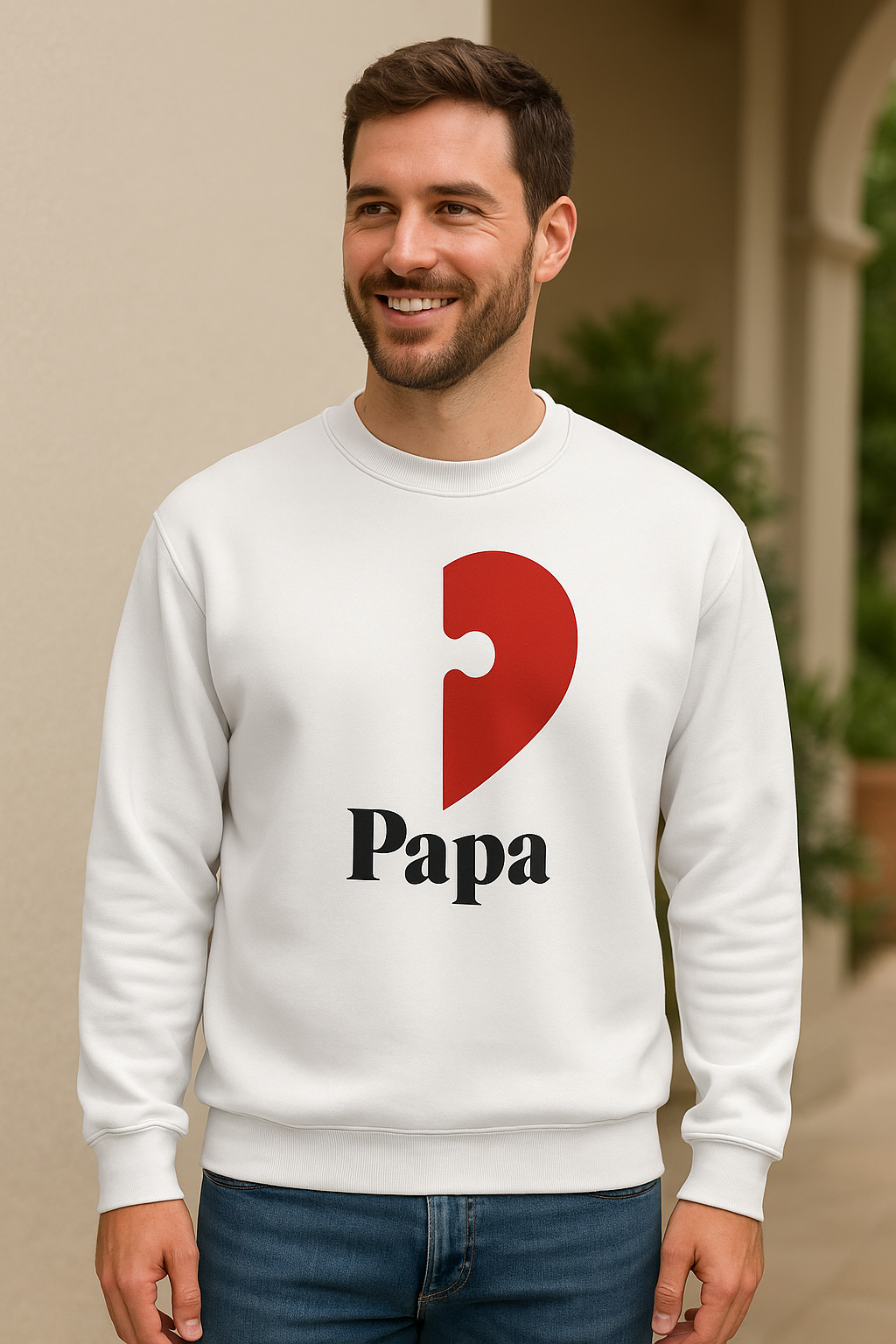 Familienpuzzle - Papa Sweatshirt mit Puzzleteil - Personalisierbar