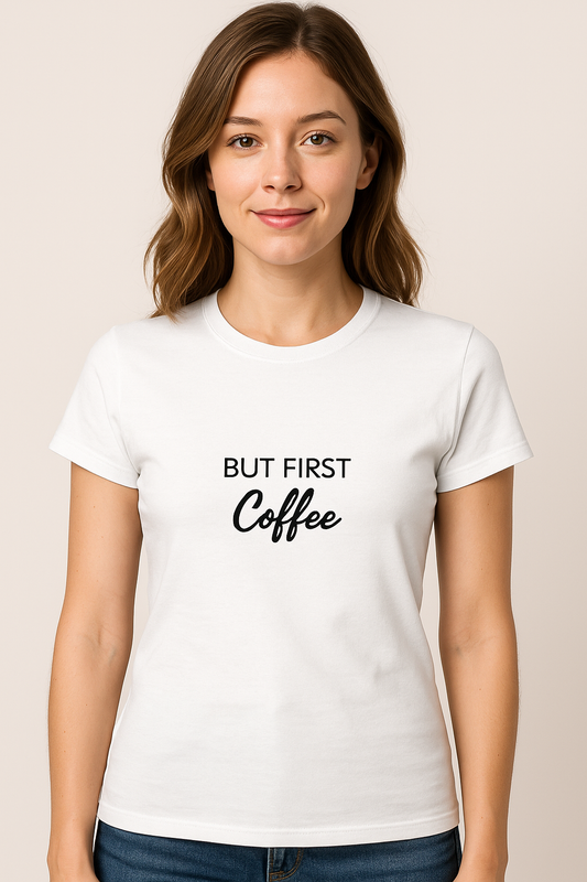 Mama T-Shirt But first Coffee - Personalisierbar
