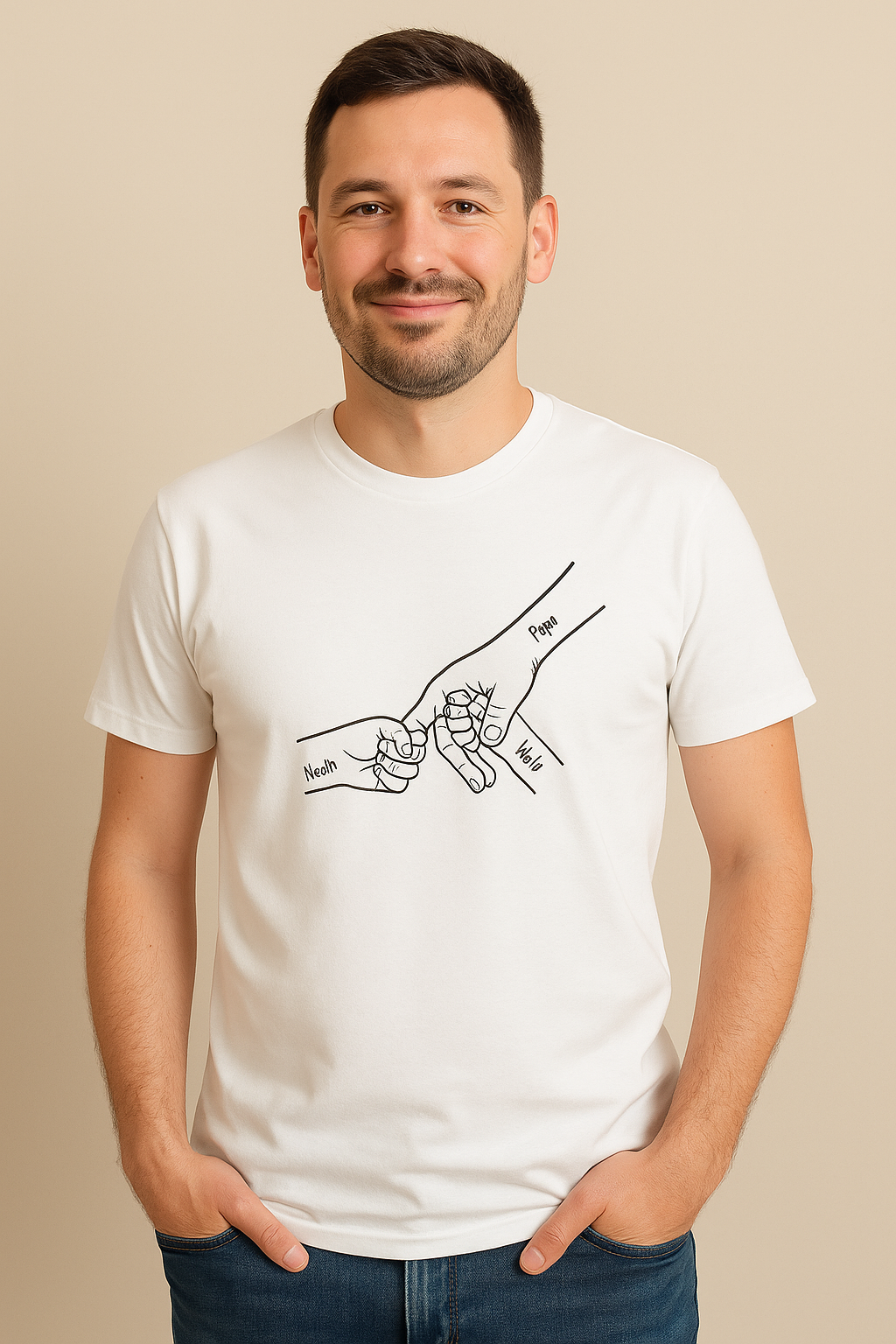 Papa T-Shirt - Nimm meine Hand - Personalisierbar 