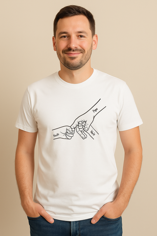 Papa T-Shirt - Nimm meine Hand - Personalisierbar 
