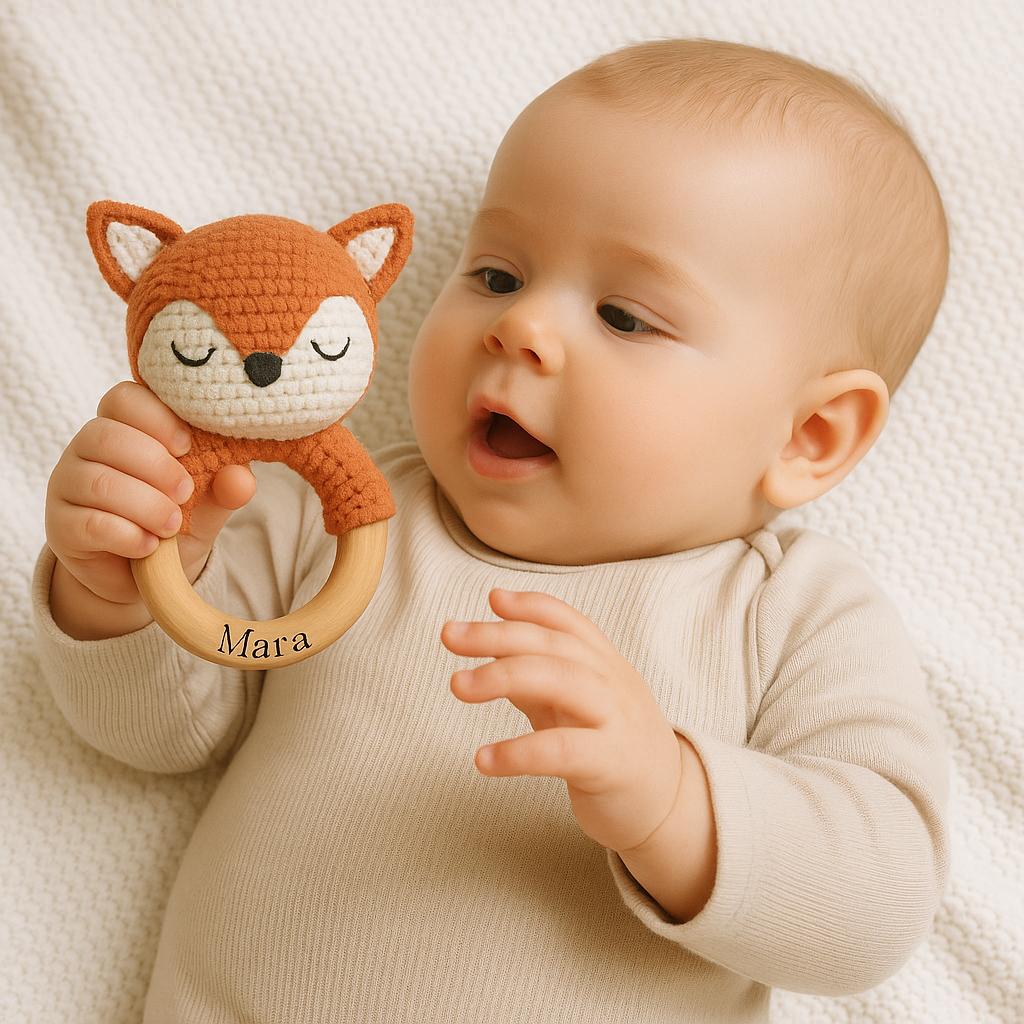 Personalisierte Beißringe – Tierisch süß & mit Liebe graviert